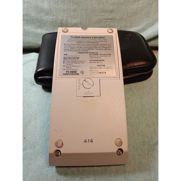 Vintage RED LED Texas Instruments TI-2550 MEMORY CALCULATOR  TESTED WORKS - Picture 3 of 4